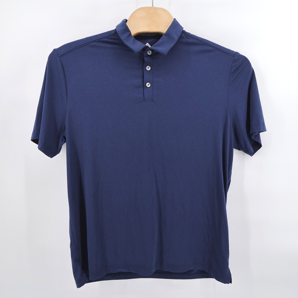 Burlebo Performance Polo Shirt Navy Blue Short Sleeve Mens XL